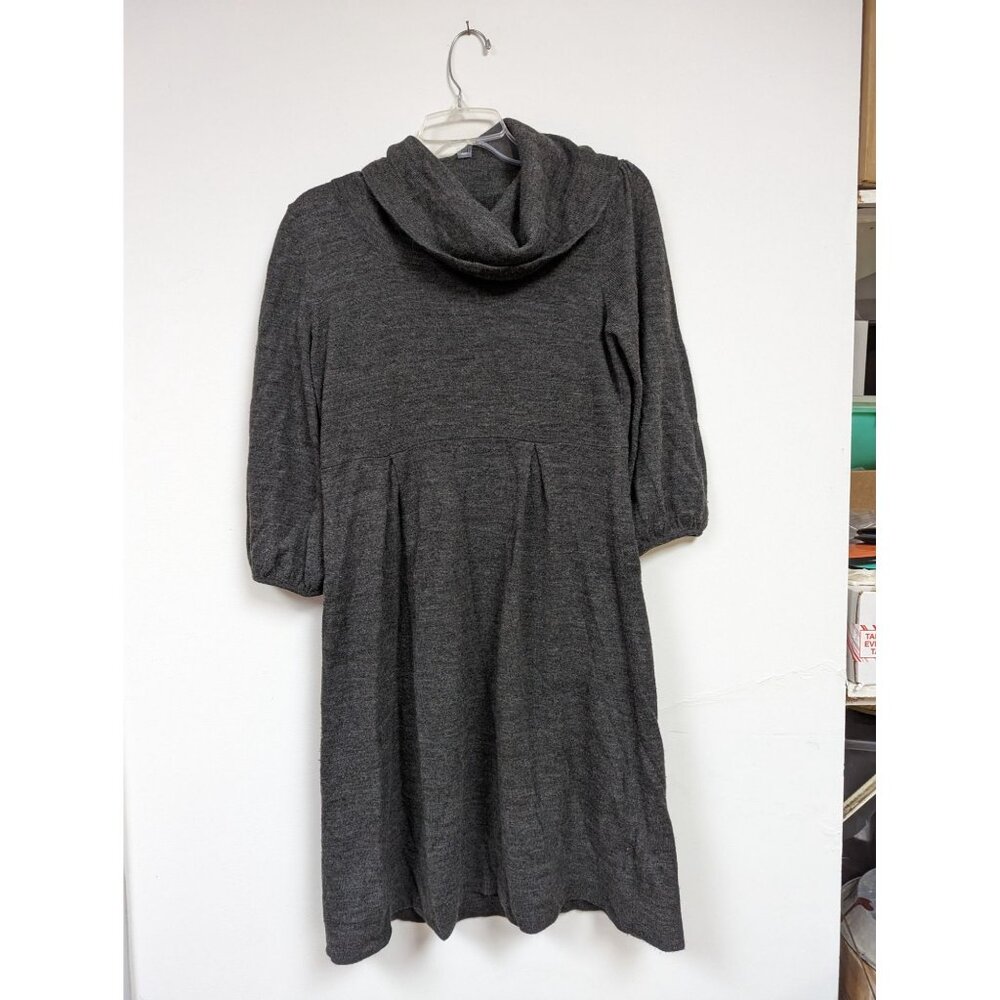 Alyx Sweater Dress Size M Black Gray 3/4 Sleeves Womens